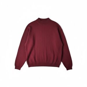 Allen Solly Merino Wool Ribbed Mock Neck Sweater Mens Medium